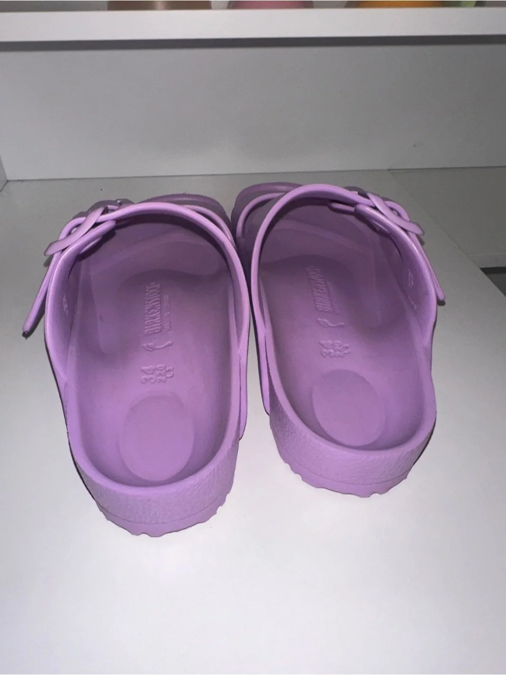 Birkenstock Arizona Kids' Two-Buckle Slide Sandals in Light Lavender